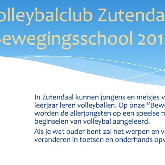 Bewegingsschool Volleybalclub Zutendaal (1ste reeks)